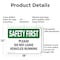 Signmission Please Do Not Leave Vehicles Running OSHA Safety First Sign, Aluminum, 18in W x 12in L, 2PK OS-2PACK-SF-A-1218-L-10846 - alternate 2
